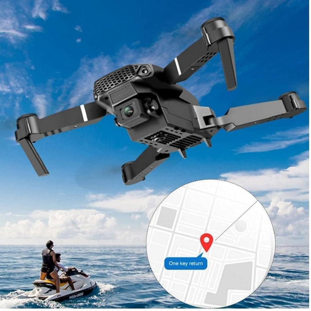 E88 Pro Foldable RC Drone with Dual 4K HD Cameras – WiFi FPV, Altitude Hold, Headless Mode, App Control