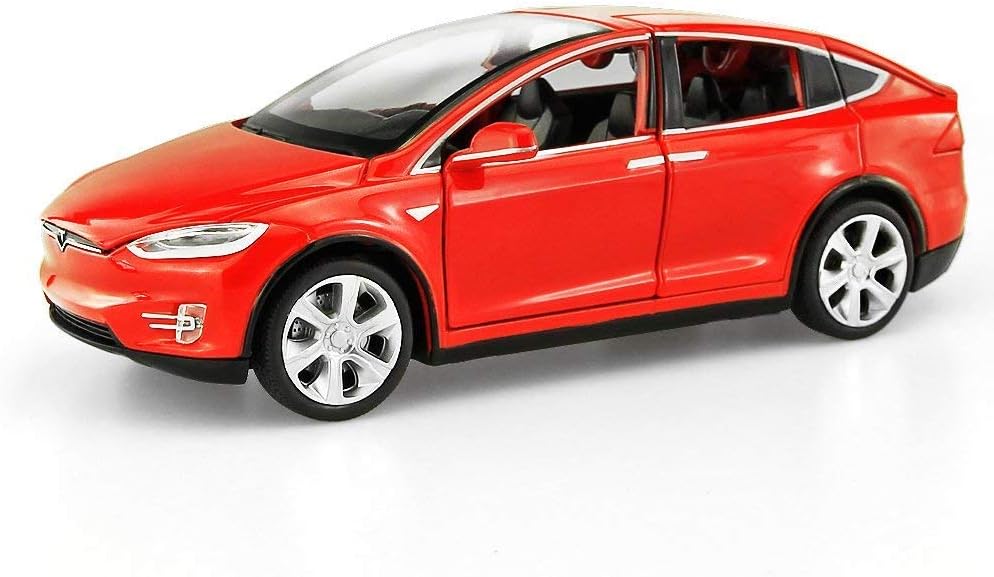 Tesla Diecast Model Car with Sound & Light – 1:24 Scale Alloy Pull-Back Toy for Kids & Collectors
