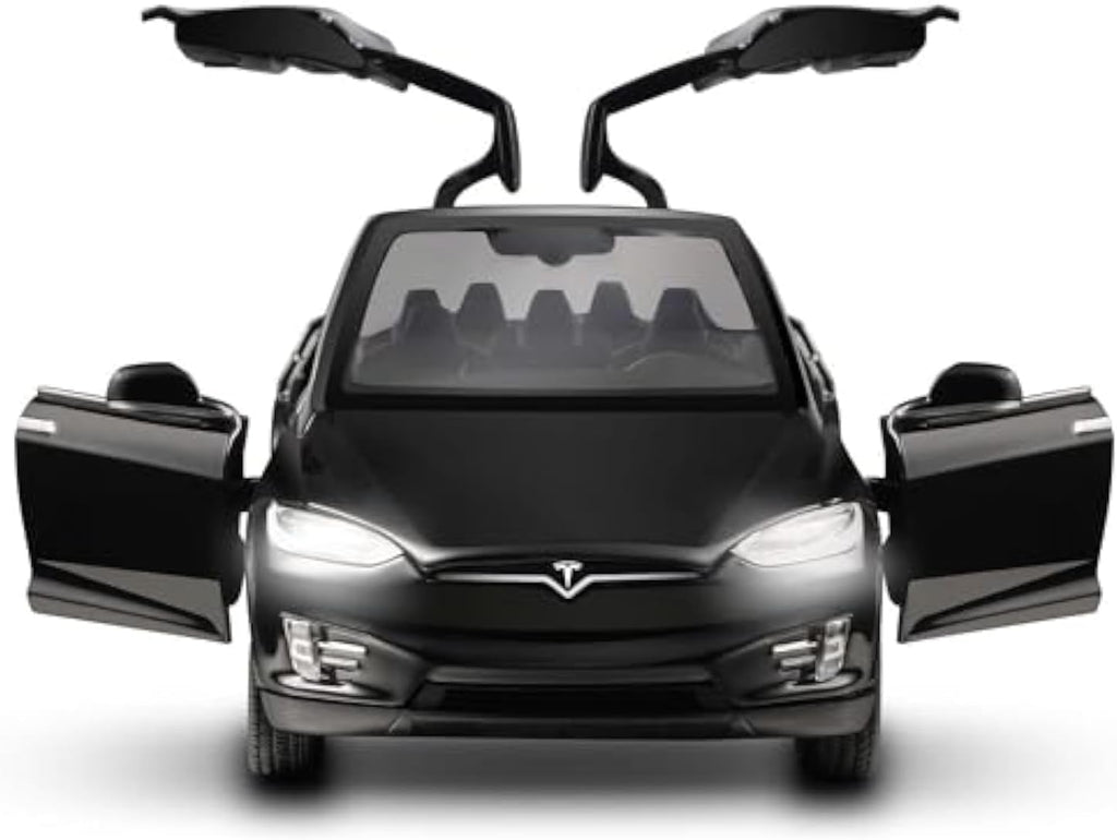 Tesla Diecast Model Car with Sound & Light – 1:24 Scale Alloy Pull-Back Toy for Kids & Collectors