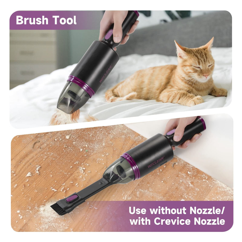 Handheld Vacuum Cleaner – Cordless, Black & Purple | Lightweight, High Suction, Portable