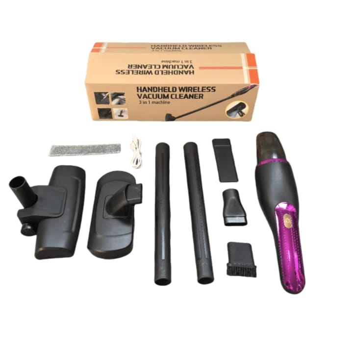 Handheld Vacuum Cleaner – Cordless, Black & Purple | Lightweight, High Suction, Portable