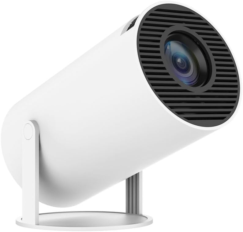 4K WiFi6 Bluetooth Portable Smart Projector with HDMI USB Inputs for Home Cinema & Streaming