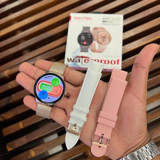 Haino Teko 5 Ultra-Slim Waterproof Smartwatch with AMOLED Display, Advanced Health Tracking, and Three Interchangeable Straps for Personalized Style