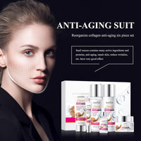 SADOER 6-Piece Snail Collagen Skincare Set with Toner, Serum, Cleanser, Emulsion, Eye Cream, and Face Cream for Deep Hydration, Anti-Aging, and Skin Rejuvenation