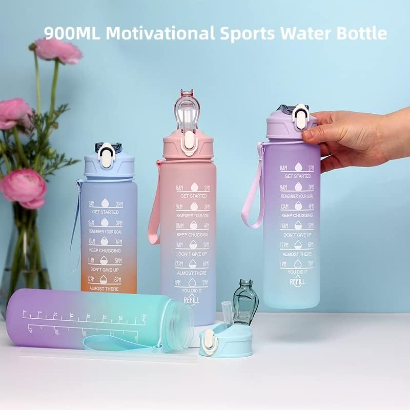 3-Piece Motivational Water Bottle Set – 2000ml, 900ml & 500ml | BPA-Free with Time & Capacity Markers