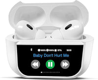 Wisme WT5 Touch-Control Bluetooth Earbuds with Smart Display, ANC, and 36-Hour Battery Life in Sleek AirPods-Inspired Design